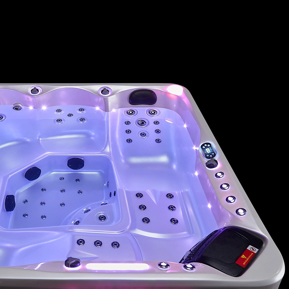 CenturaHeat - Matterhorn Premium 5 Seater Spa Hot Tub – White Pearlescent - Your Fitness Hub