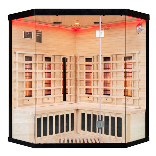 Miracle Sauna - UK-Lux: 4 Person Corner Far Infrared Sauna - Your Fitness Hub