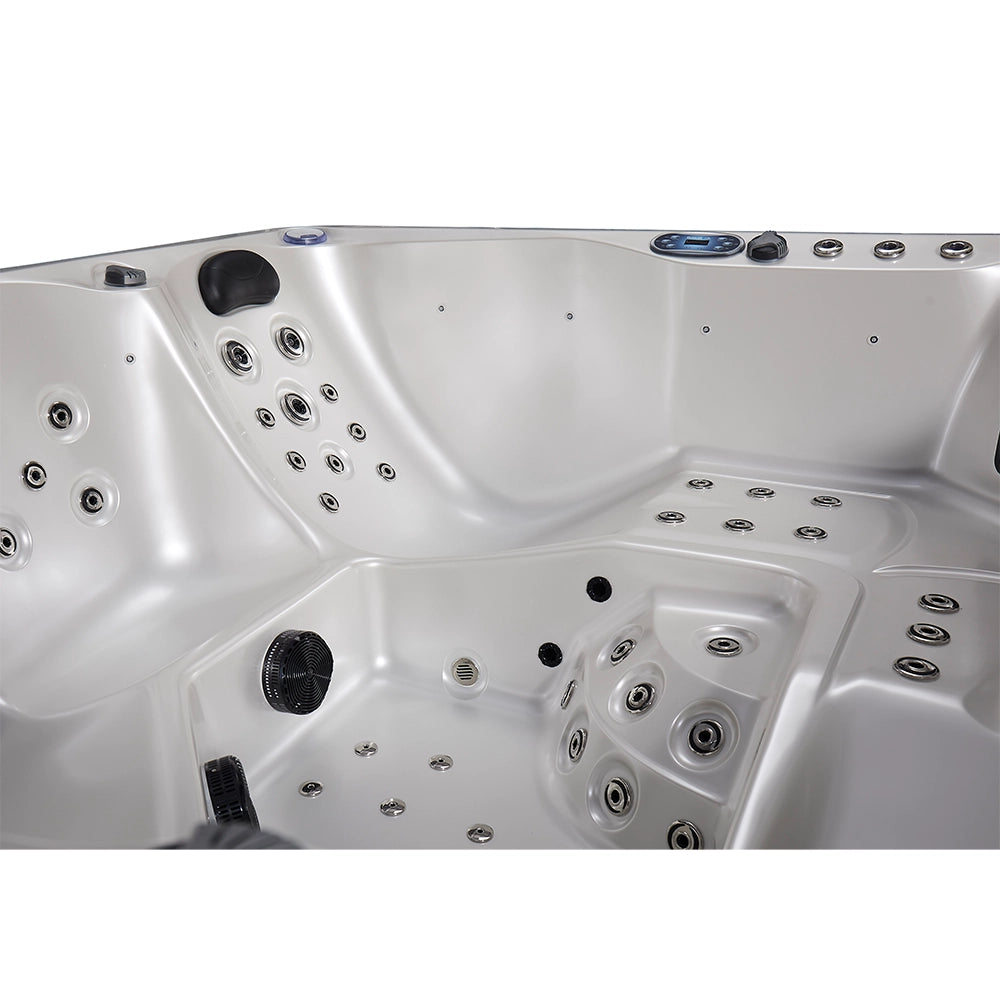 CenturaHeat - Matterhorn Premium 5 Seater Spa Hot Tub – White Pearlescent - Your Fitness Hub