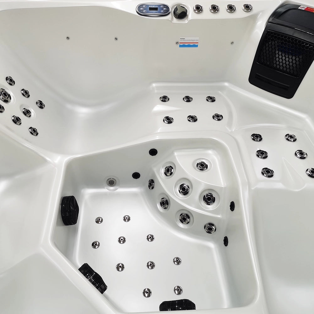 CenturaHeat - Matterhorn Premium 5 Seater Spa Hot Tub – White Pearlescent - Your Fitness Hub