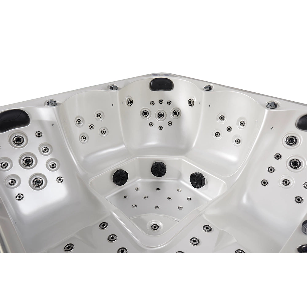 CenturaHeat - Matterhorn Premium 5 Seater Spa Hot Tub – White Pearlescent - Your Fitness Hub