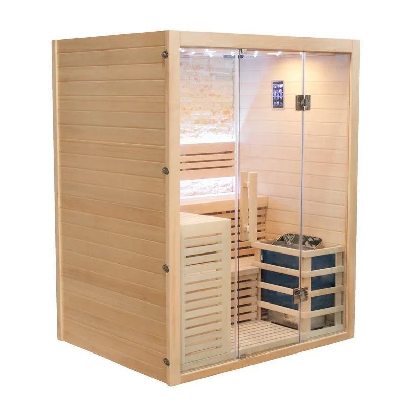 CenturaHeat - Luxury Steam Traditional Indoor Sauna with Glass Door - Your Fitness Hub