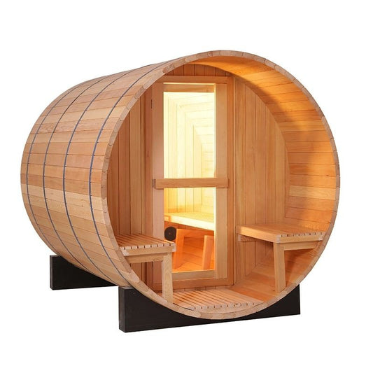 CenturaHeat - 4-6 Person Outdoor Wood Barrel Sauna - HEAT-HS2004 - Your Fitness Hub