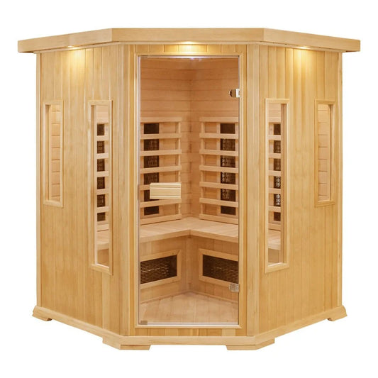 CenturaHeat - 4-5 Person Diamond Corner Sauna - 3000W - Your Fitness Hub