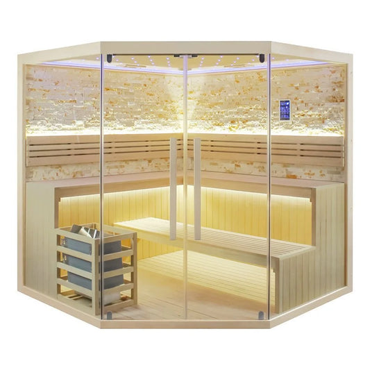 CenturaHeat - 6-8 Person Traditional Corner Sauna - Your Fitness Hub