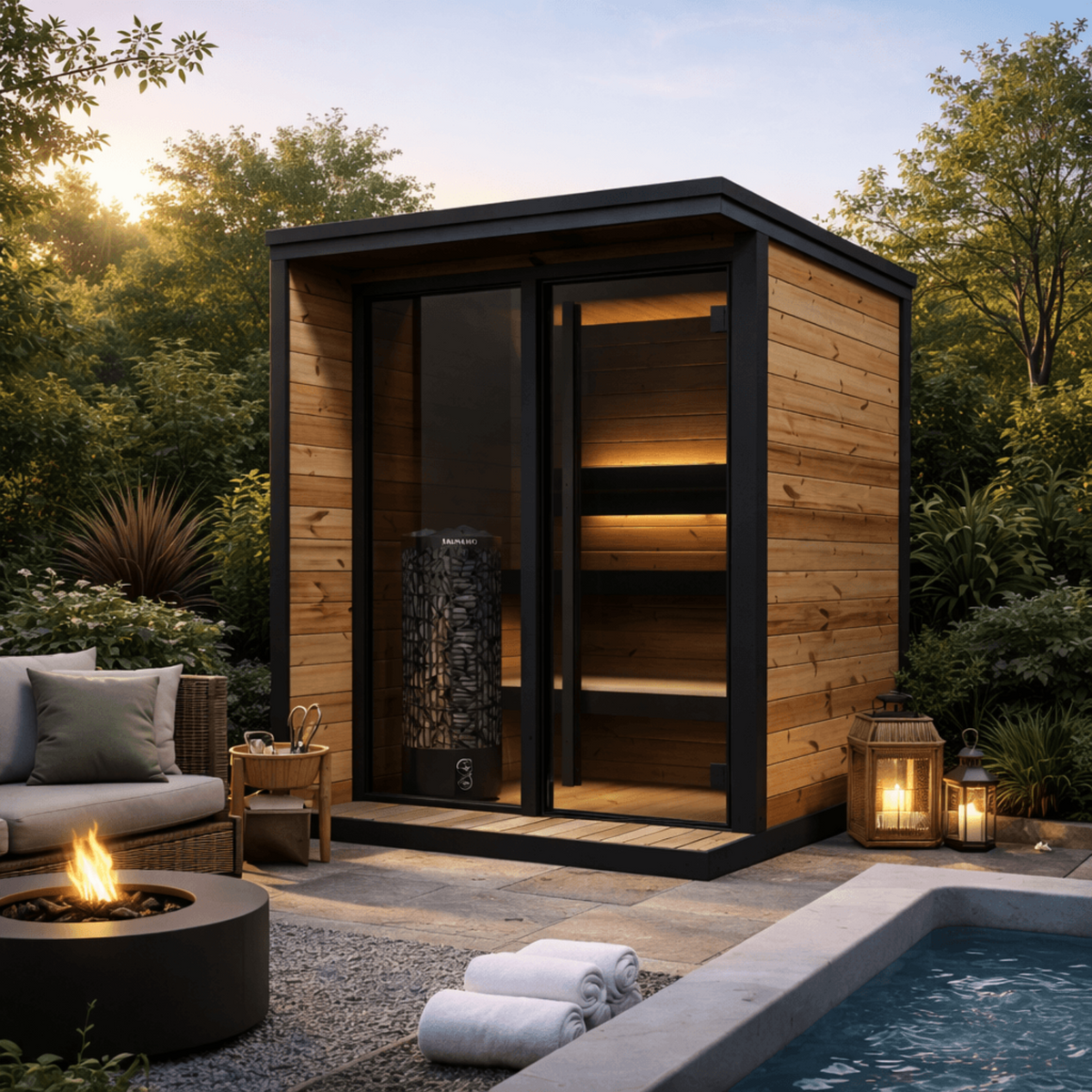 2-4 Person Hiki S Steam Garden Outdoor Sauna | Premium Thermowood - Your Fitness Hub