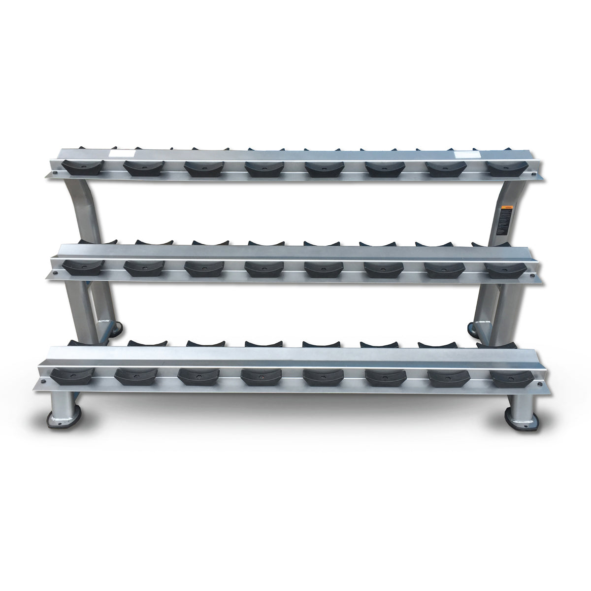 MYO Strength 12 Pair 3 Tier Dumbbell Rack with Stirrups