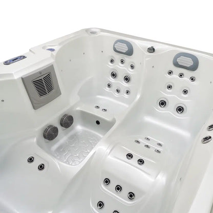 CenturaHeat - Triglav Premium 3-4 Seater Spa Hot Tub – White Pearlescent