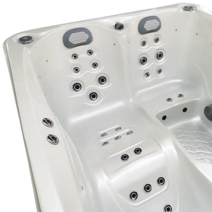 CenturaHeat - Triglav Premium 3-4 Seater Spa Hot Tub – White Pearlescent