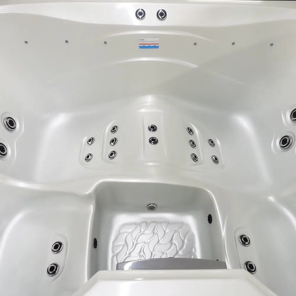 CenturaHeat - Triglav Premium 3-4 Seater Spa Hot Tub – White Pearlescent