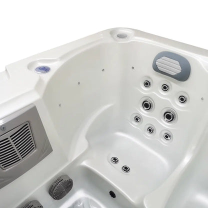 CenturaHeat - Triglav Premium 3-4 Seater Spa Hot Tub – White Pearlescent