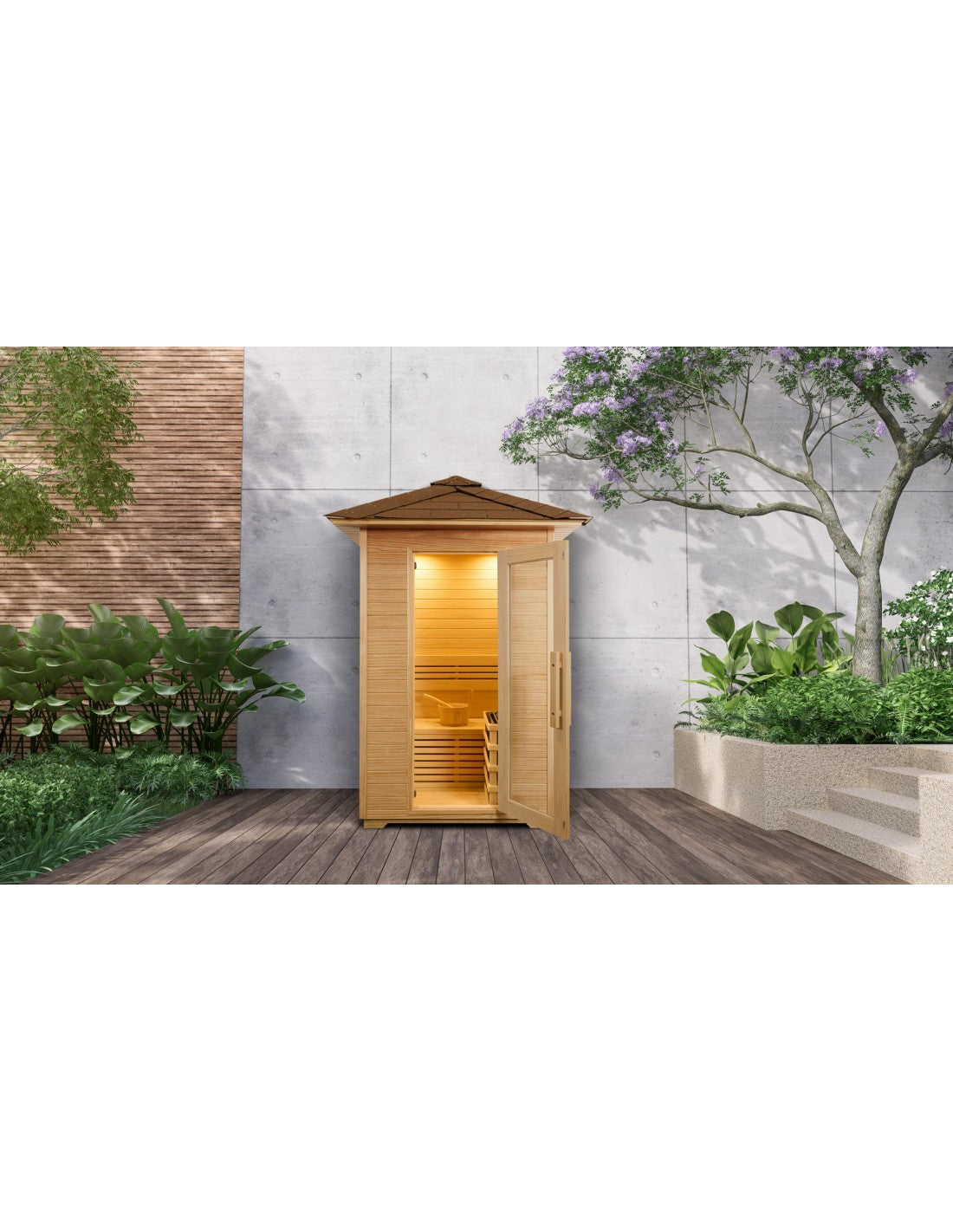 Global Relax - DHARANI S2 OUTDOOR - Steam Sauna For 1/2 People