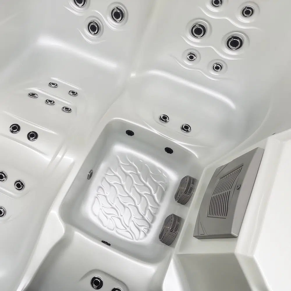 CenturaHeat - Triglav Premium 3-4 Seater Spa Hot Tub – White Pearlescent