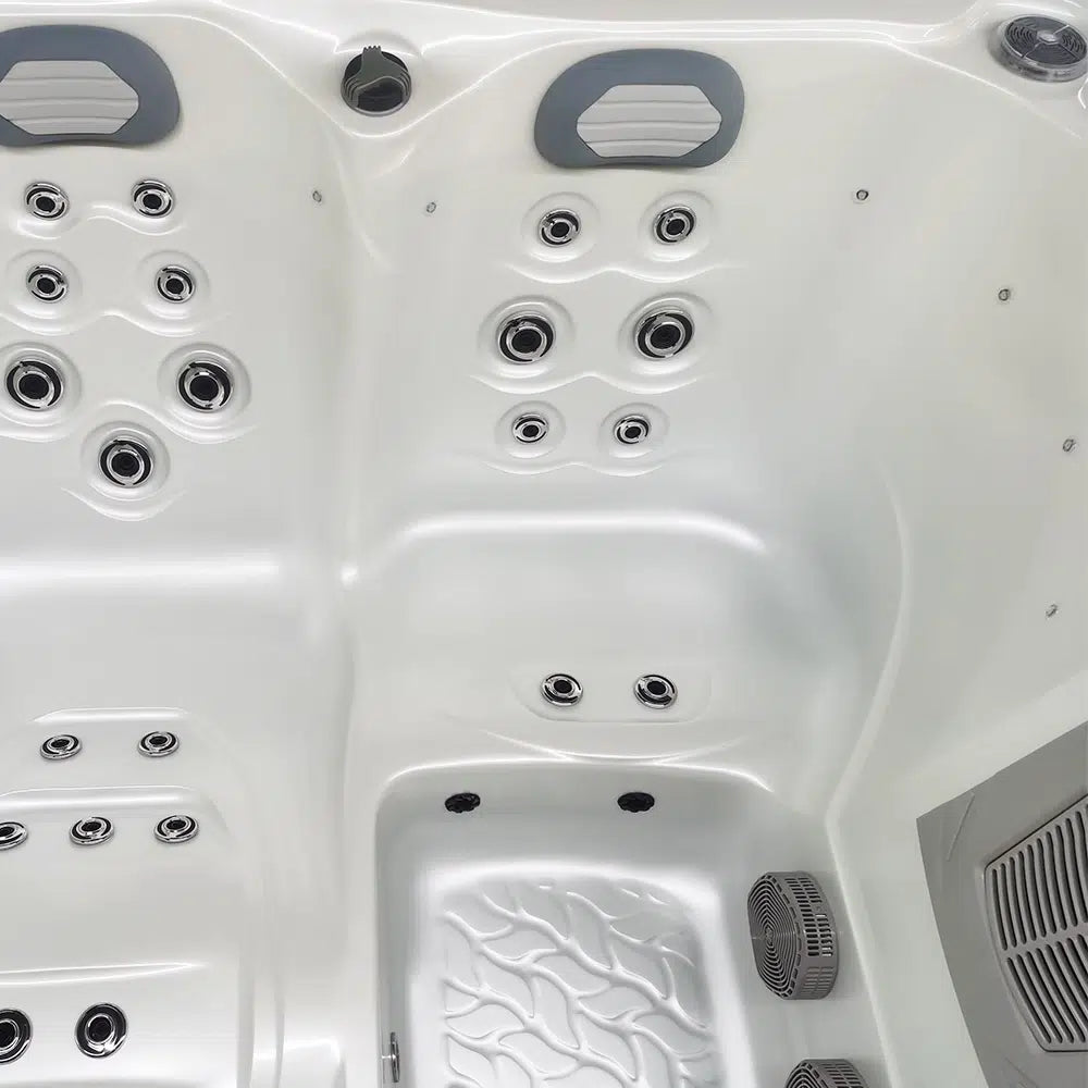 CenturaHeat - Triglav Premium 3-4 Seater Spa Hot Tub – White Pearlescent