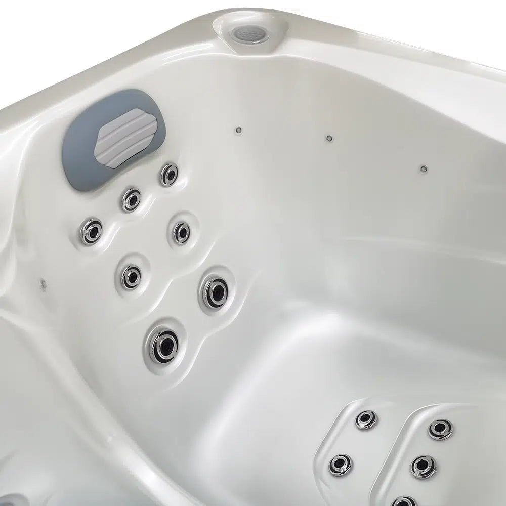 CenturaHeat - Triglav Premium 3-4 Seater Spa Hot Tub – White Pearlescent