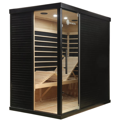 Miracle Sauna - Premium Black Box Far Infrared Sauna: 4 Person