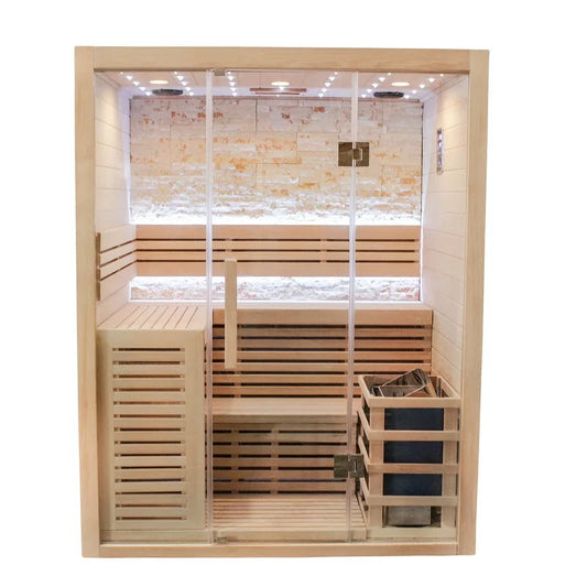 CenturaHeat - Luxury Steam Traditional Indoor Sauna with Glass Door