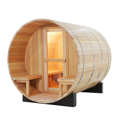 CenturaHeat - 4-6 Person Outdoor Wood Barrel Sauna - HS-BS002