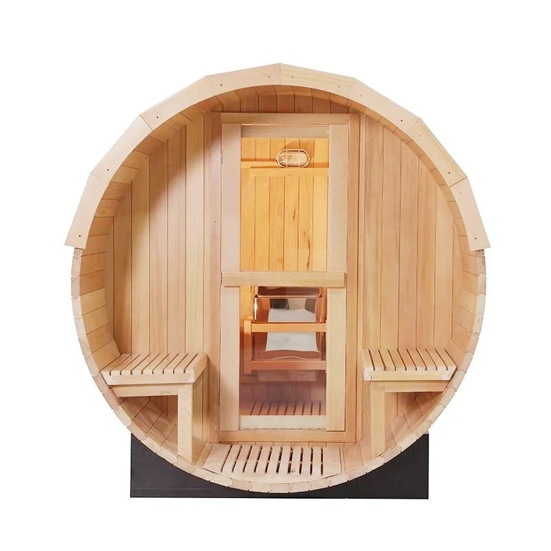 CenturaHeat - 4-6 Person Outdoor Wood Barrel Sauna - HS-BS002A