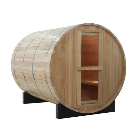 CenturaHeat 4-6 Person Wood Barrel Outdoor Steam Sauna - Your Fitness Hub