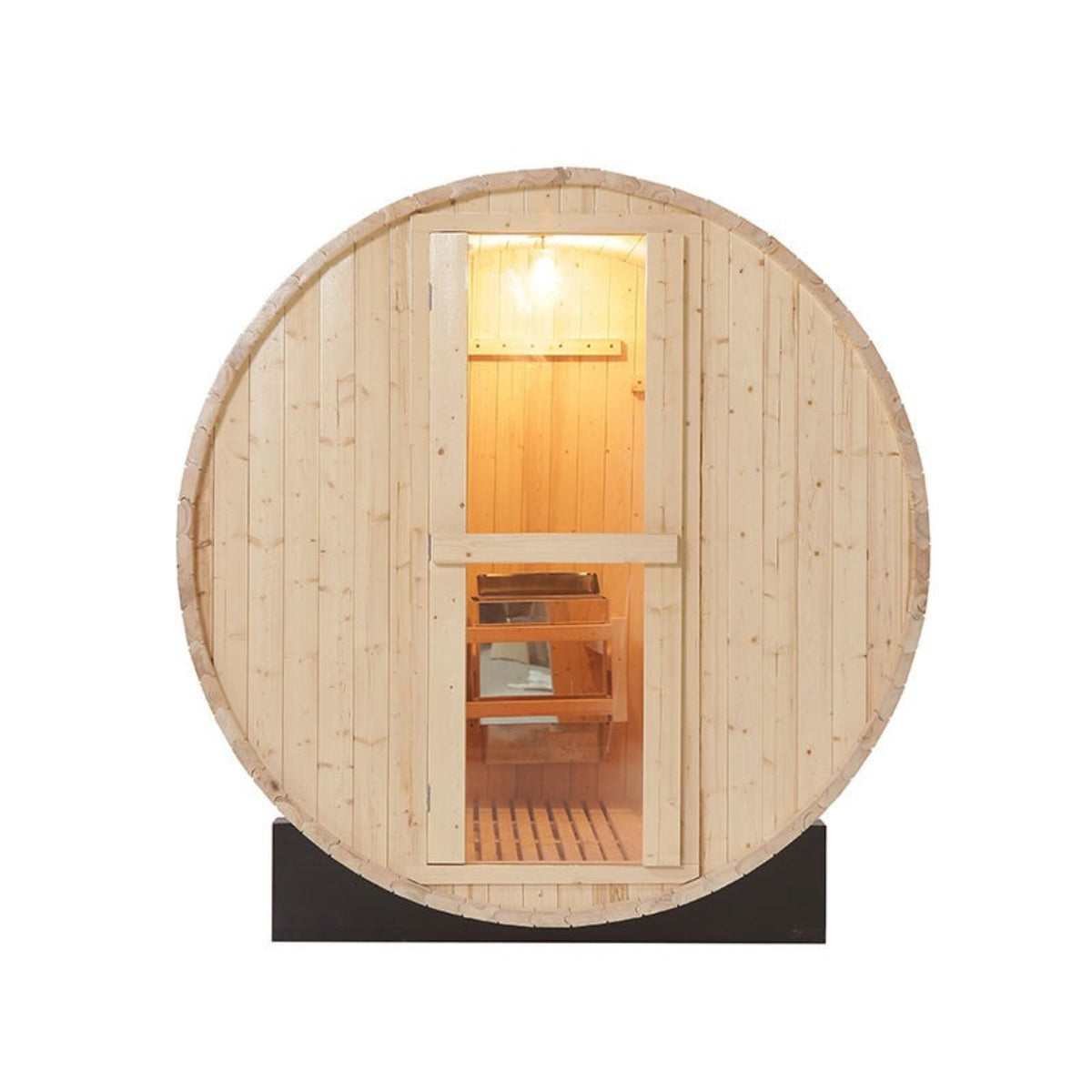 CenturaHeat 4-6 Person Wood Barrel Outdoor Steam Sauna - Your Fitness Hub