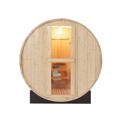 CenturaHeat 4-6 Person Wood Barrel Outdoor Steam Sauna - Your Fitness Hub