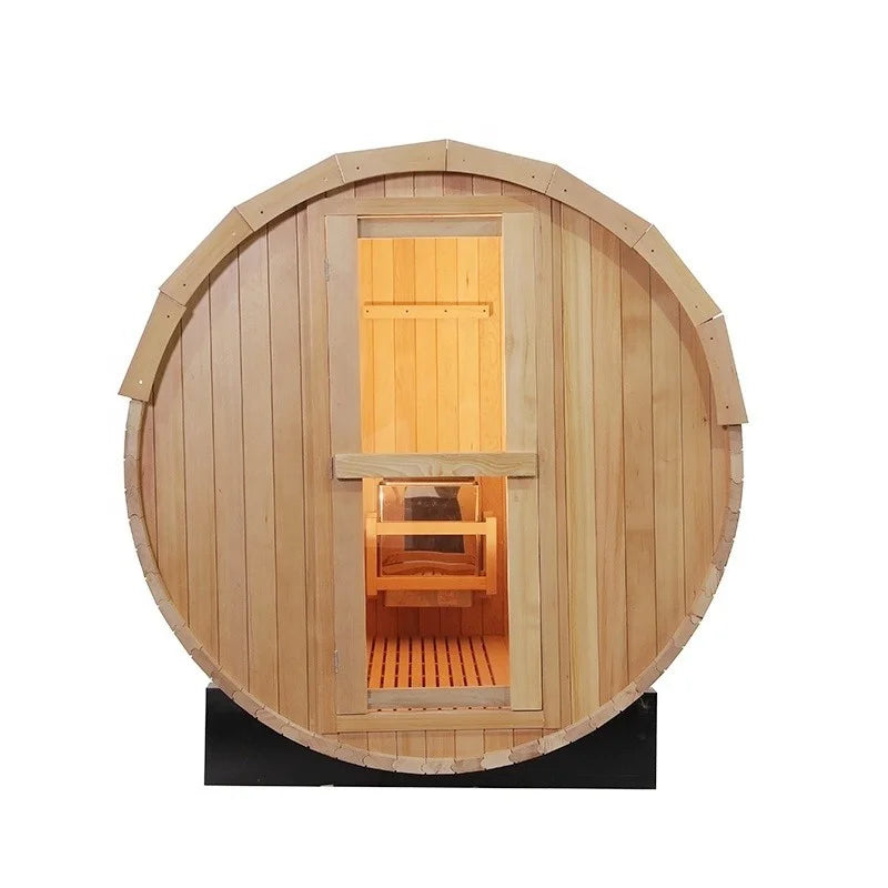 CenturaHeat - 4-6 Person Outdoor Wood Barrel Sauna - HS-BS001A