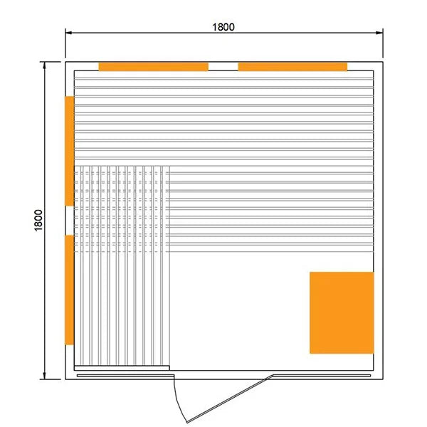 CenturaHeat - 4 Person Combination Bio Indoor Sauna - 6100W