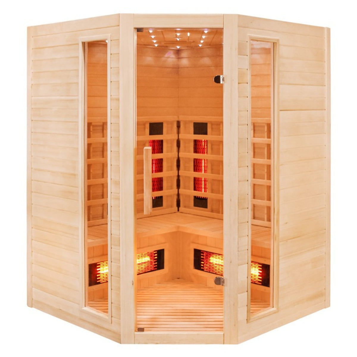 CenturaHeat 4-5 Person Infrared Diamond Corner Indoor Sauna - Your Fitness Hub