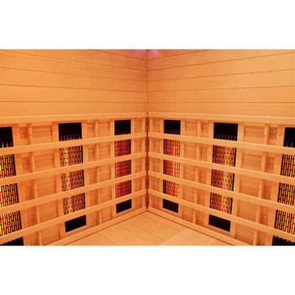 CenturaHeat 4-5 Person Infrared Diamond Corner Indoor Sauna - Your Fitness Hub