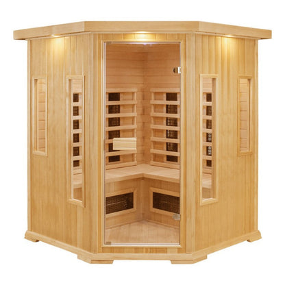 CenturaHeat 4-5 Person Diamond Infrared Corner Indoor Sauna - Your Fitness Hub
