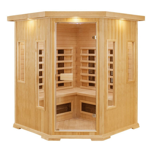 CenturaHeat 4-5 Person Diamond Infrared Corner Indoor Sauna - Your Fitness Hub