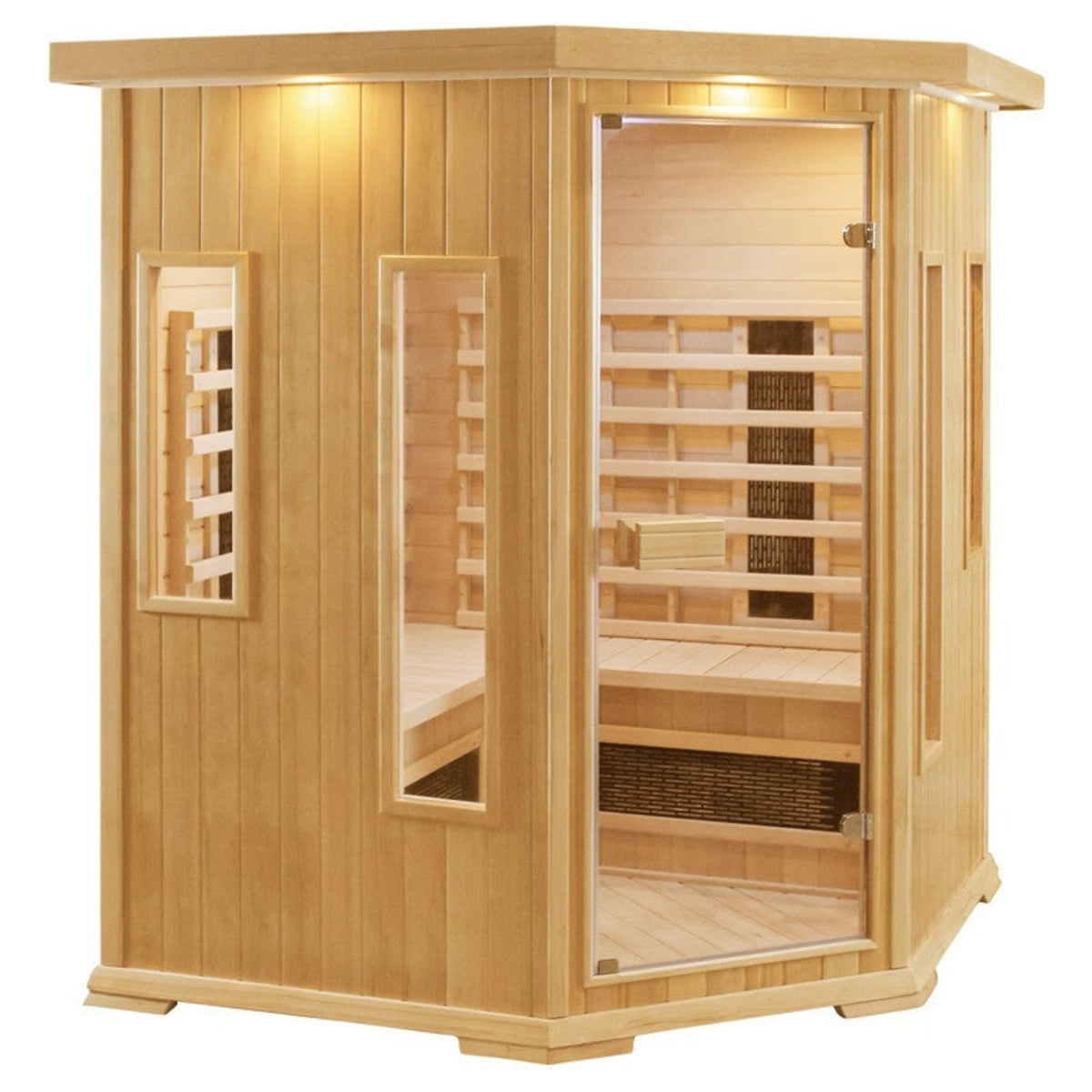 CenturaHeat 4-5 Person Diamond Infrared Corner Indoor Sauna - Your Fitness Hub
