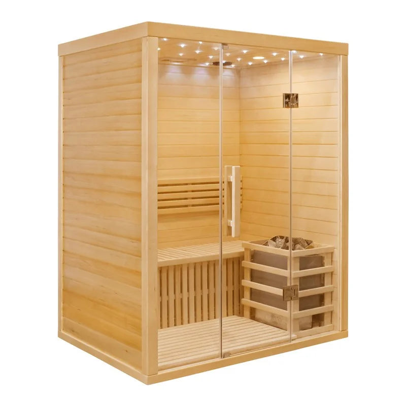 CenturaHeat - Traditional Steam 3 Person Indoor Sauna - HS-T002A