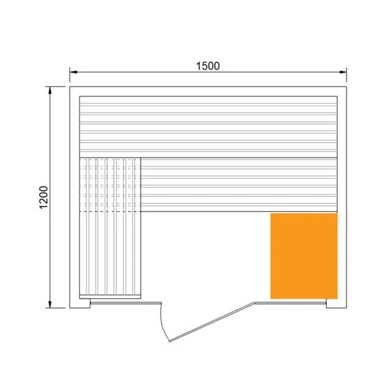 CenturaHeat - Luxury Steam Traditional Indoor Sauna with Glass Door