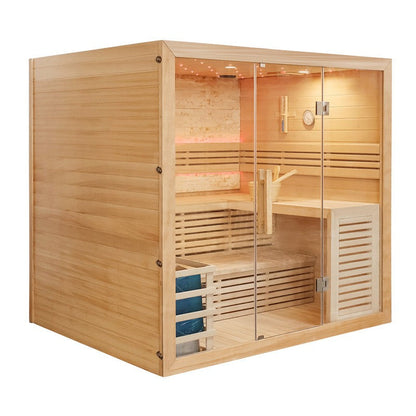 CenturaHeat Luxury Traditional Steam 5-6 Person Indoor Sauna - Your Fitness Hub