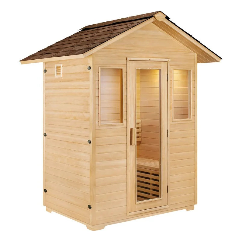 CenturaHeat - 3 Person Traditional Outdoor Sauna Room - HS-D001