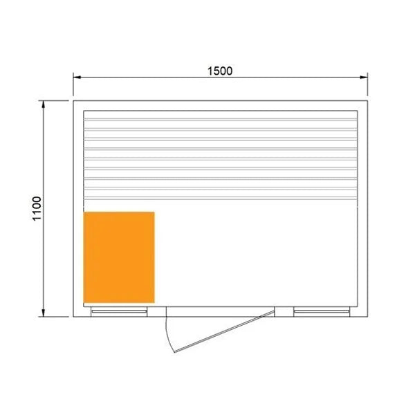 CenturaHeat - 3 Person Traditional Outdoor Sauna Room - HS-D001