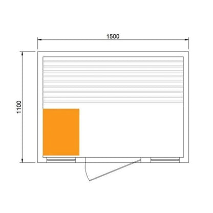 CenturaHeat - 3 Person Traditional Outdoor Sauna Room - HEAT-HS5001