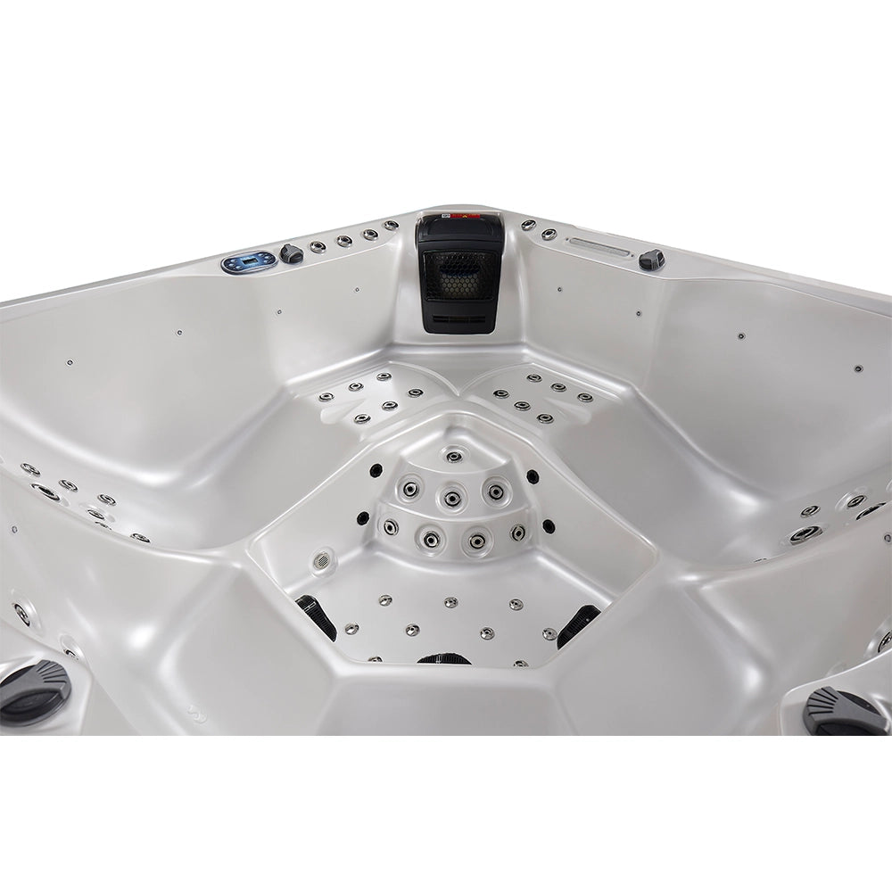 CenturaHeat - Matterhorn Premium 5 Seater Spa Hot Tub – White Pearlescent