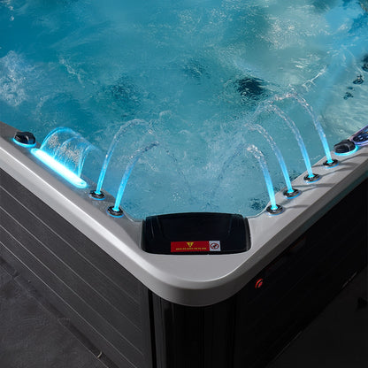 CenturaHeat - Matterhorn Premium 5 Seater Spa Hot Tub – White Pearlescent