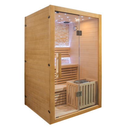CenturaHeat Double Bench Traditional Steam Indoor Sauna - Your Fitness Hub