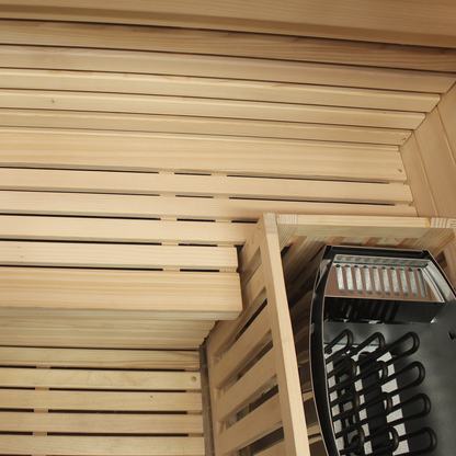 CenturaHeat Luxury Steam Traditional Indoor Sauna with Glass Door - Your Fitness Hub