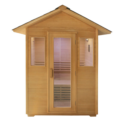 CenturaHeat - 3 Person Traditional Outdoor Sauna Room - HEAT-HS5001