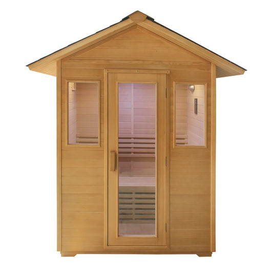 CenturaHeat - 3 Person Traditional Outdoor Sauna Room - HEAT-HS5001
