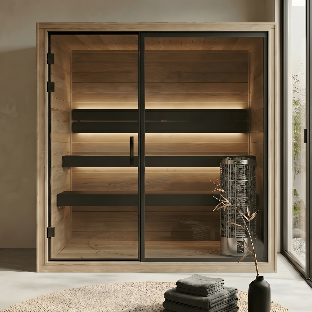 Thermo Black 220 Indoor Steam Sauna - Your Fitness Hub