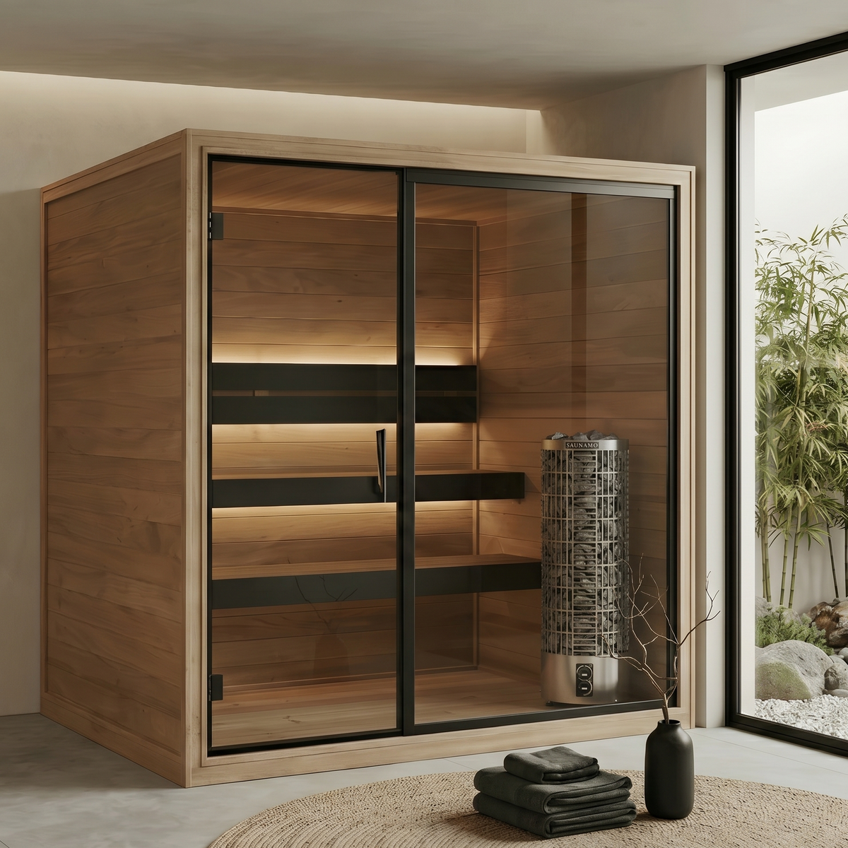 Thermo Black 220 Indoor Steam Sauna - Your Fitness Hub
