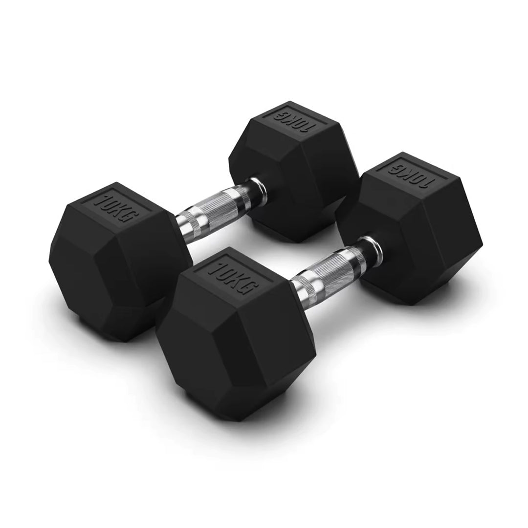 JLC HEX Dumbbells - Rubber Sets