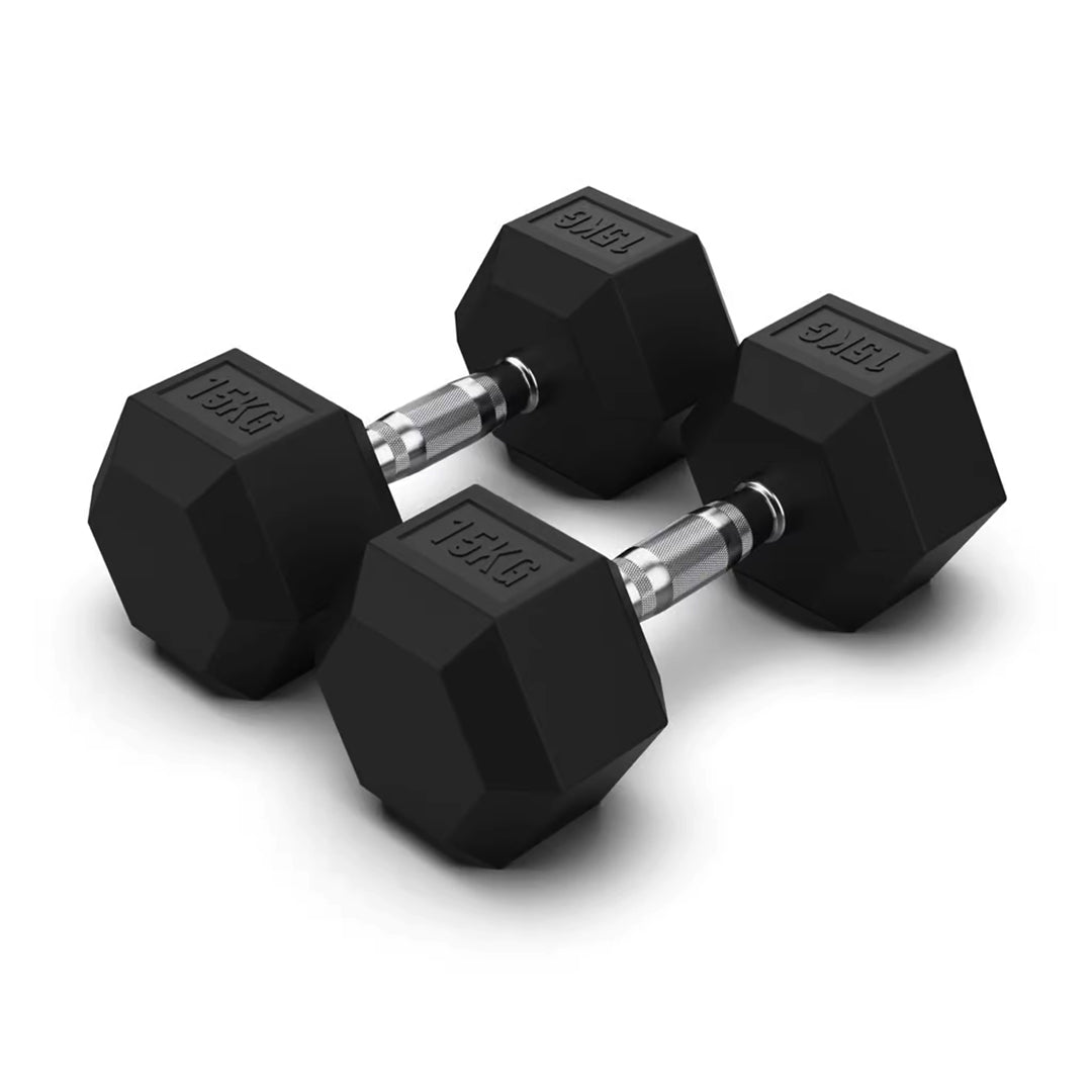 JLC HEX Dumbbells - Rubber Sets