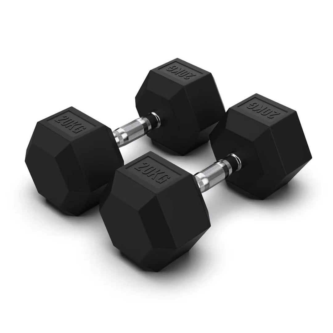 JLC HEX Dumbbells - Rubber Sets